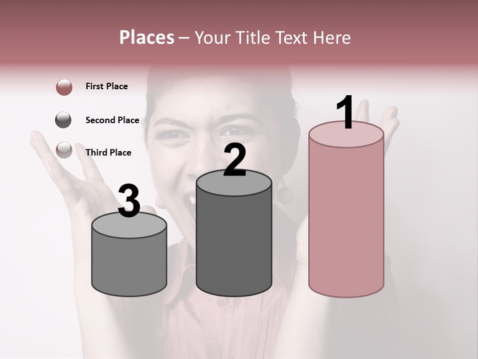 Shouting Girl PowerPoint Template