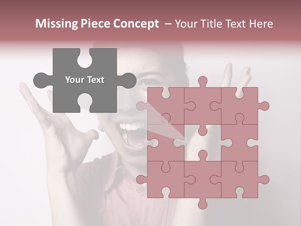 Shouting Girl PowerPoint Template