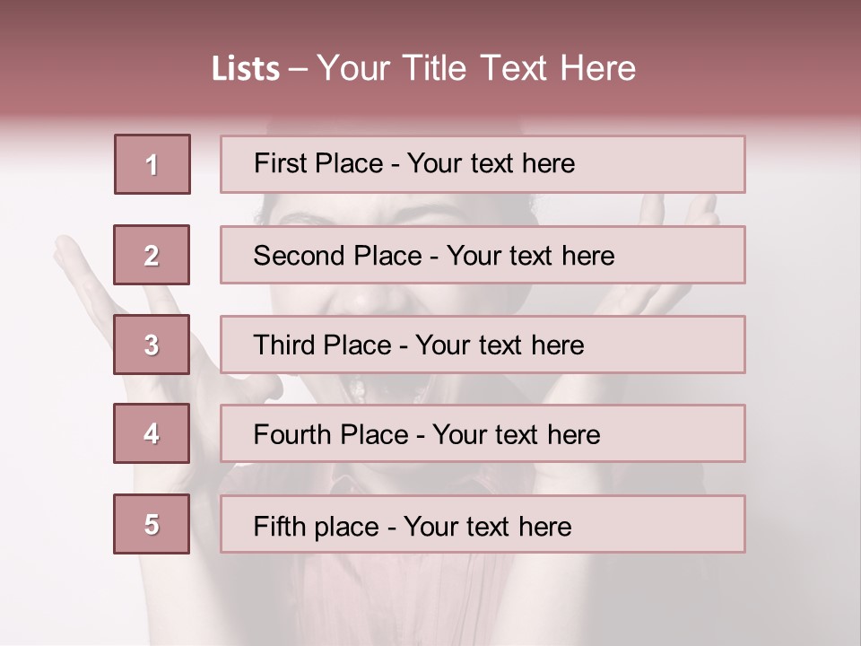 Shouting Girl PowerPoint Template