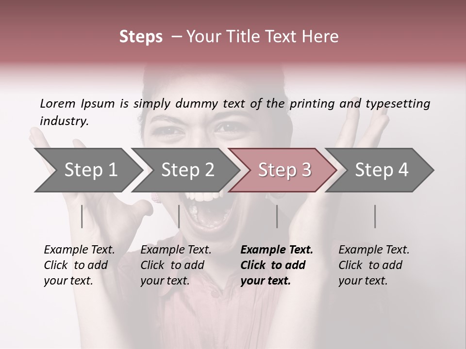 Shouting Girl PowerPoint Template