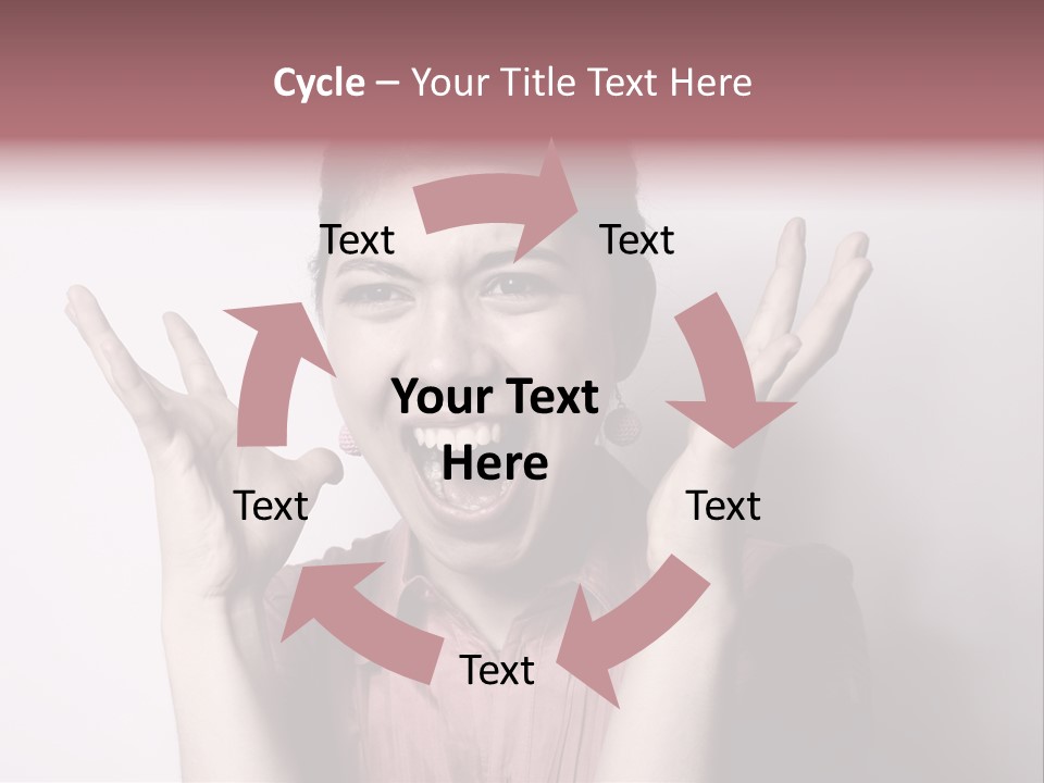 Shouting Girl PowerPoint Template