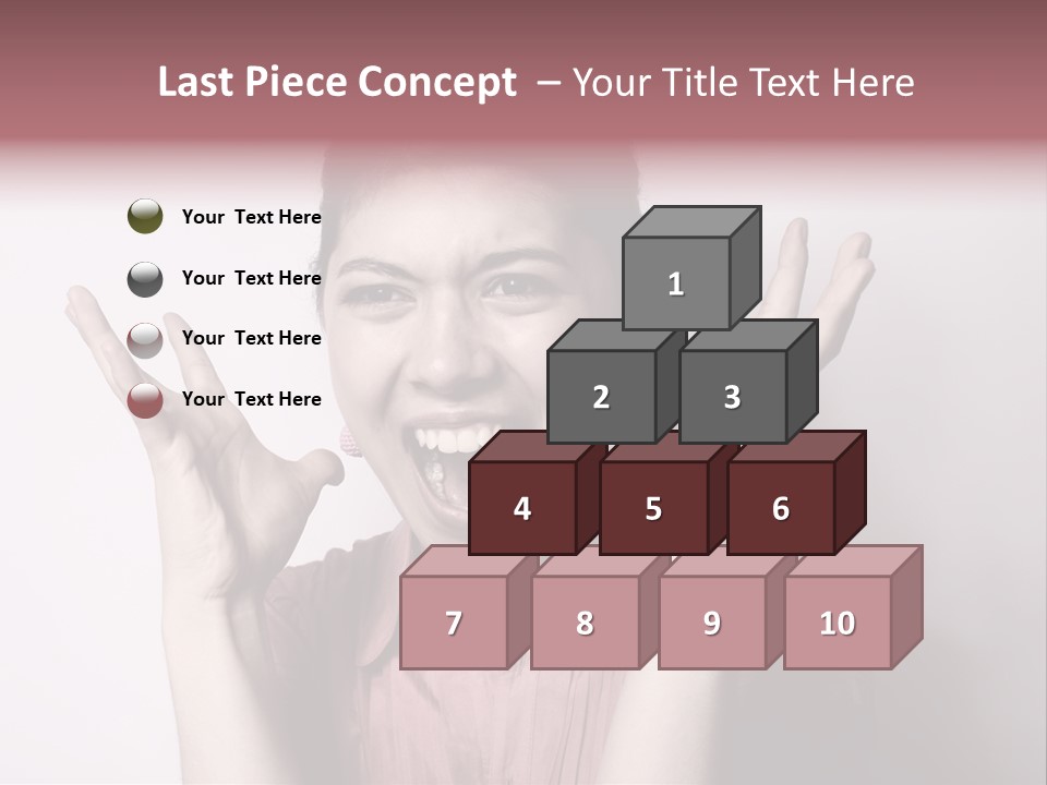 Shouting Girl PowerPoint Template