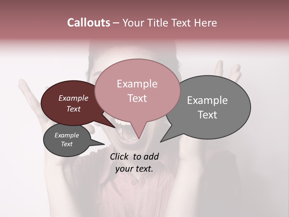 Shouting Girl PowerPoint Template
