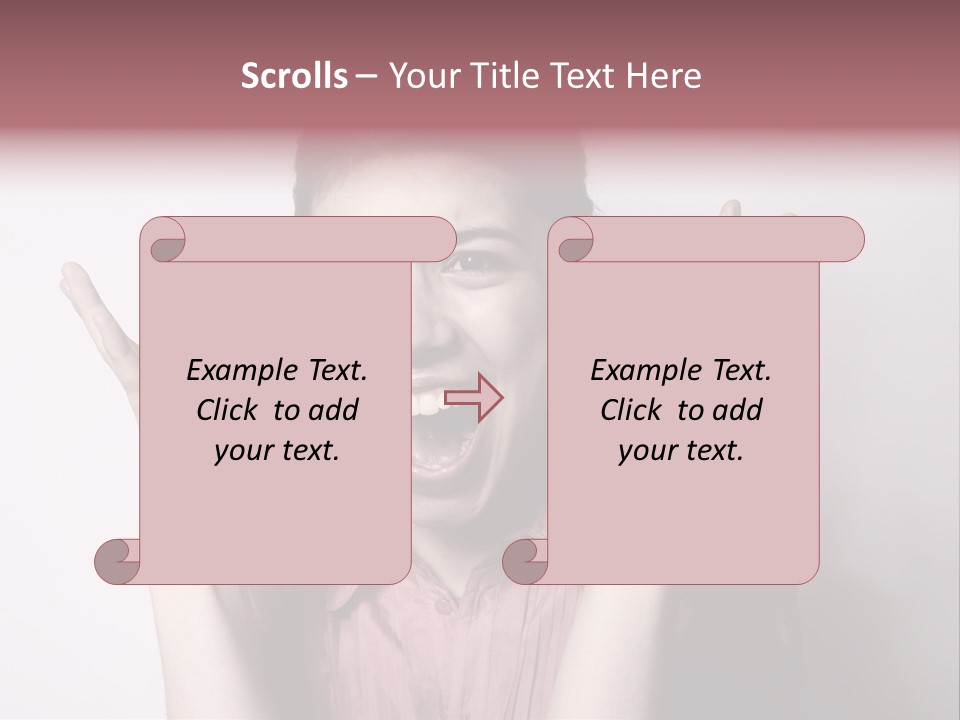 Shouting Girl PowerPoint Template