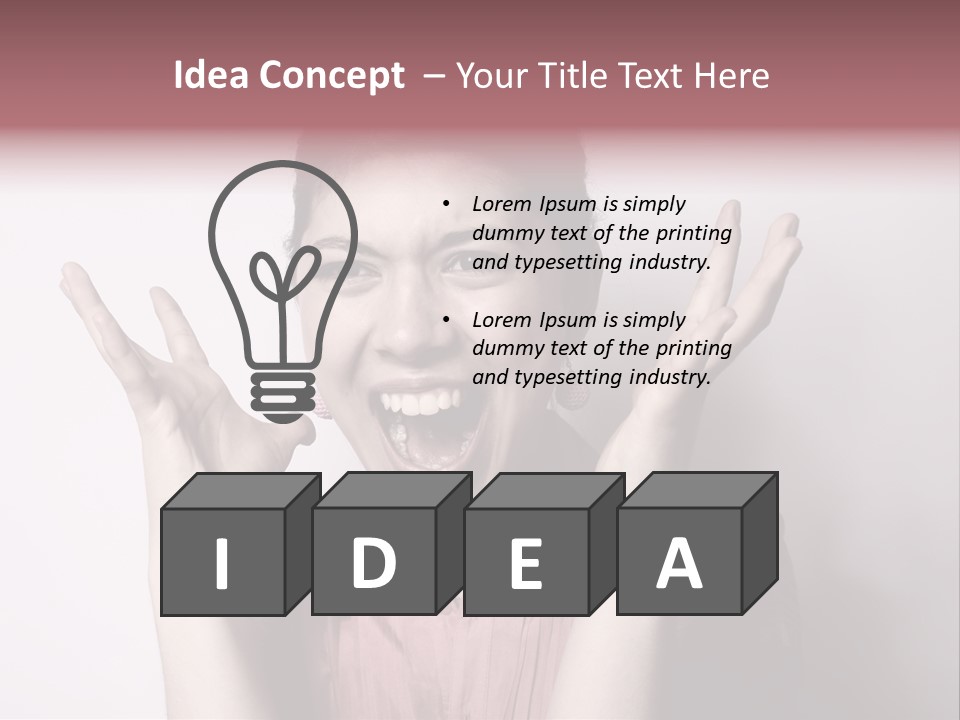 Shouting Girl PowerPoint Template