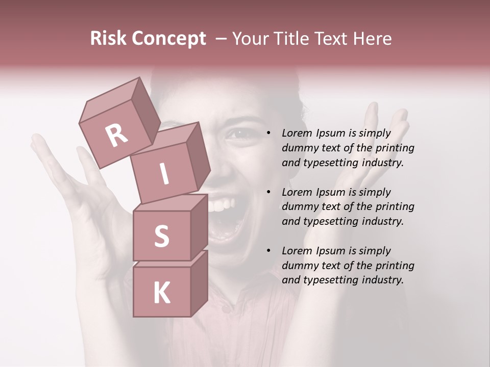 Shouting Girl PowerPoint Template