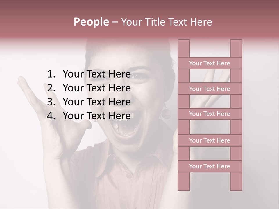 Shouting Girl PowerPoint Template
