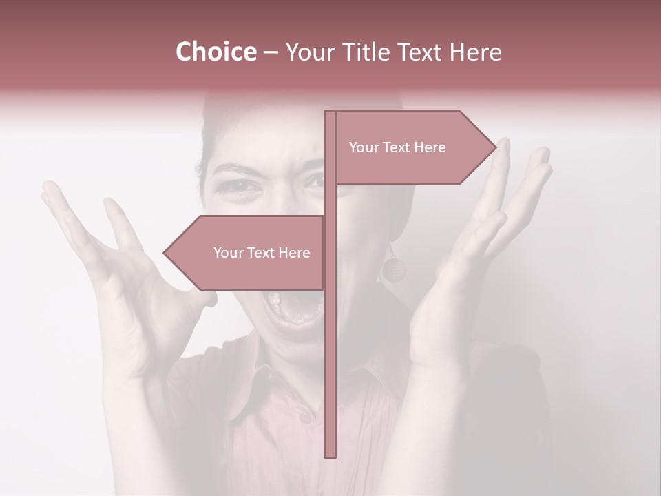 Shouting Girl PowerPoint Template