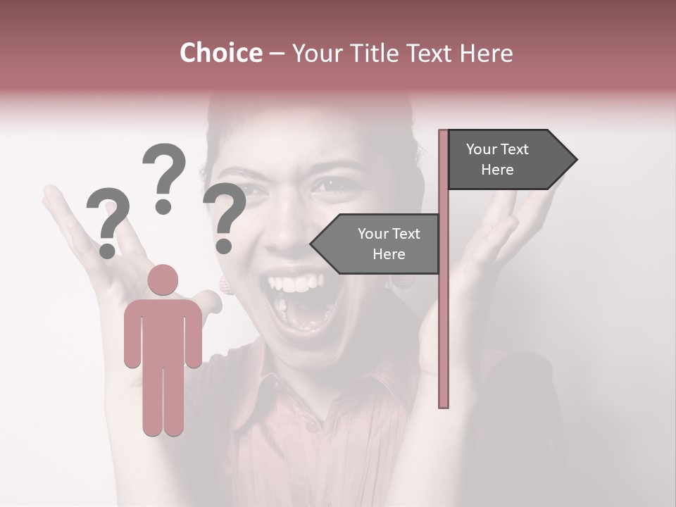 Shouting Girl PowerPoint Template