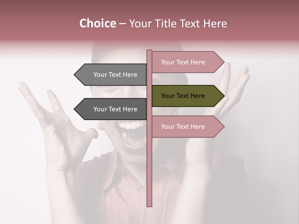 Shouting Girl PowerPoint Template