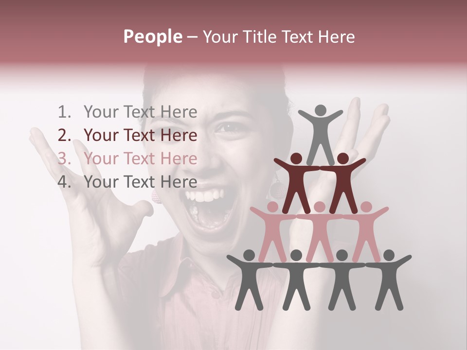Shouting Girl PowerPoint Template