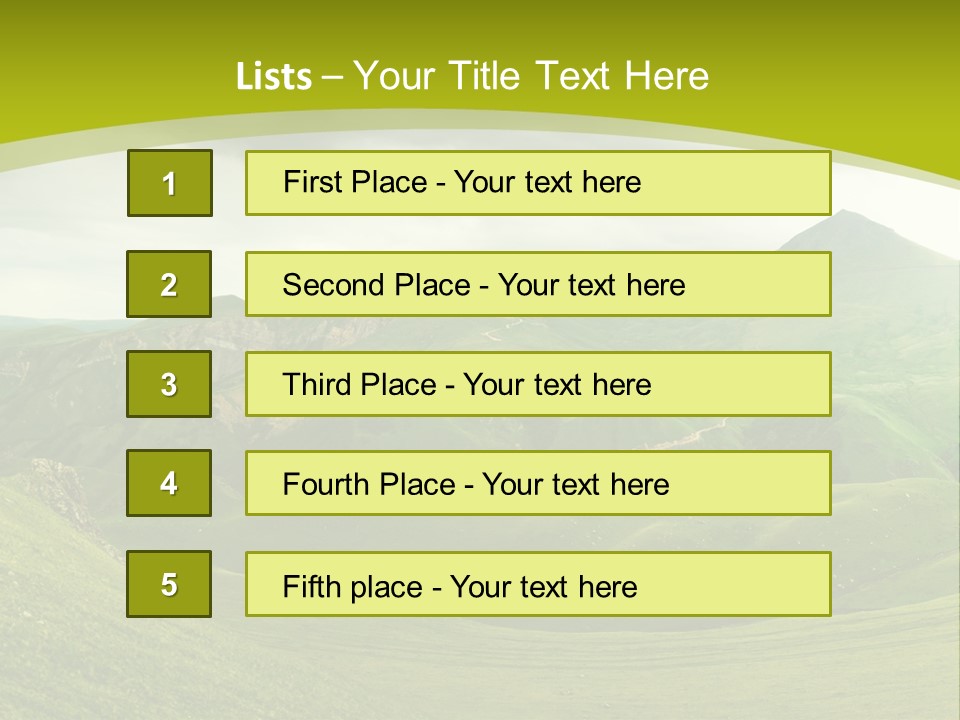 Green Mountains PowerPoint Template