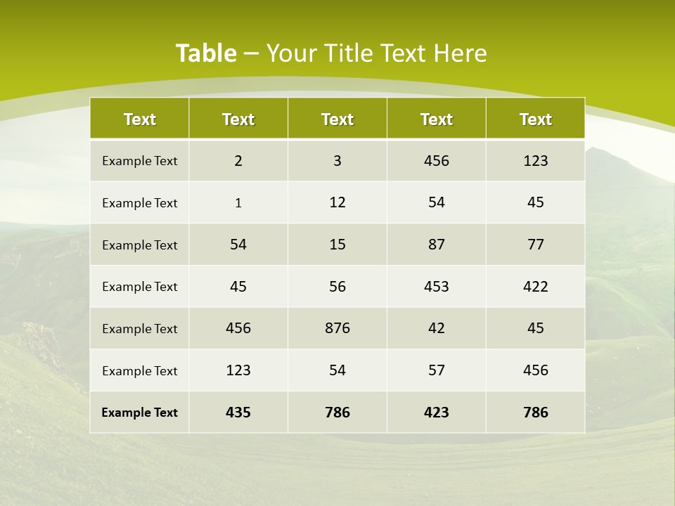 Green Mountains PowerPoint Template