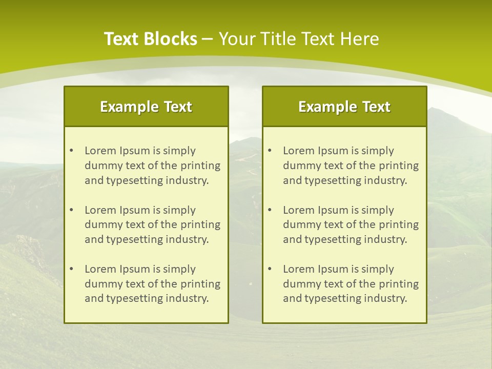 Green Mountains PowerPoint Template