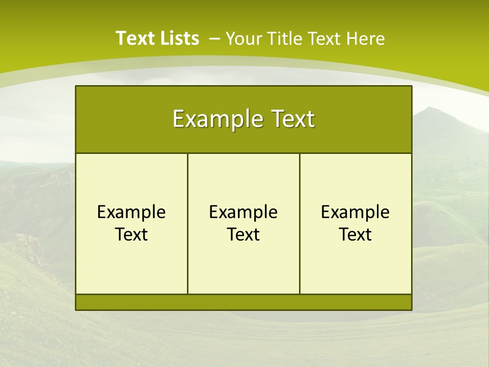 Green Mountains PowerPoint Template