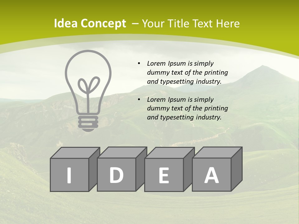 Green Mountains PowerPoint Template