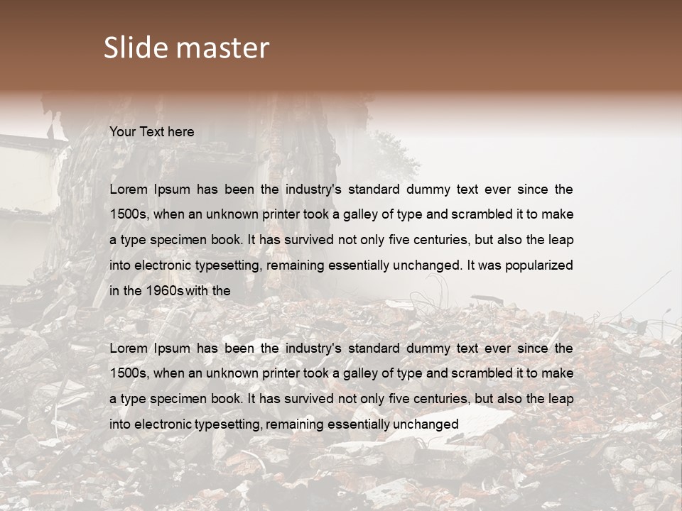 Destroyed Building PowerPoint Template