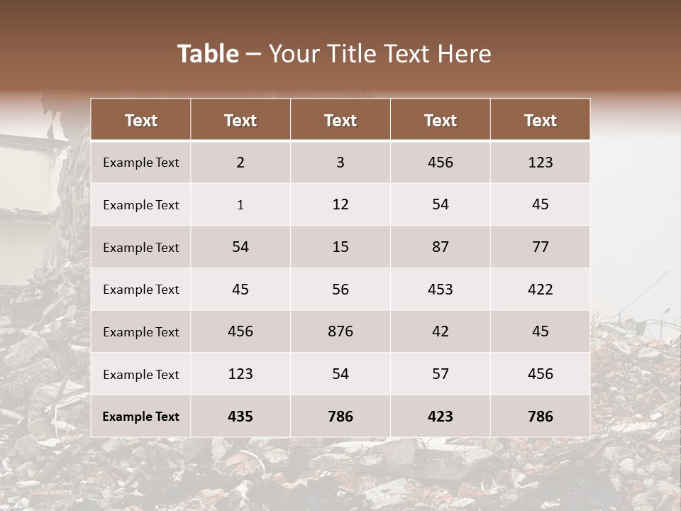 Destroyed Building PowerPoint Template