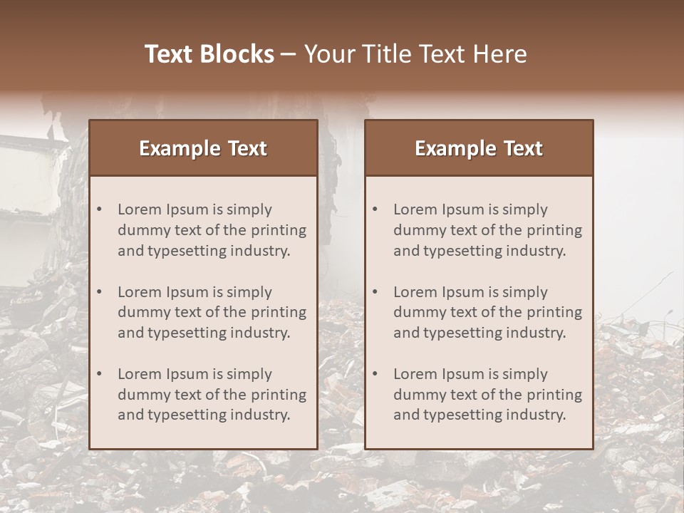 Destroyed Building PowerPoint Template