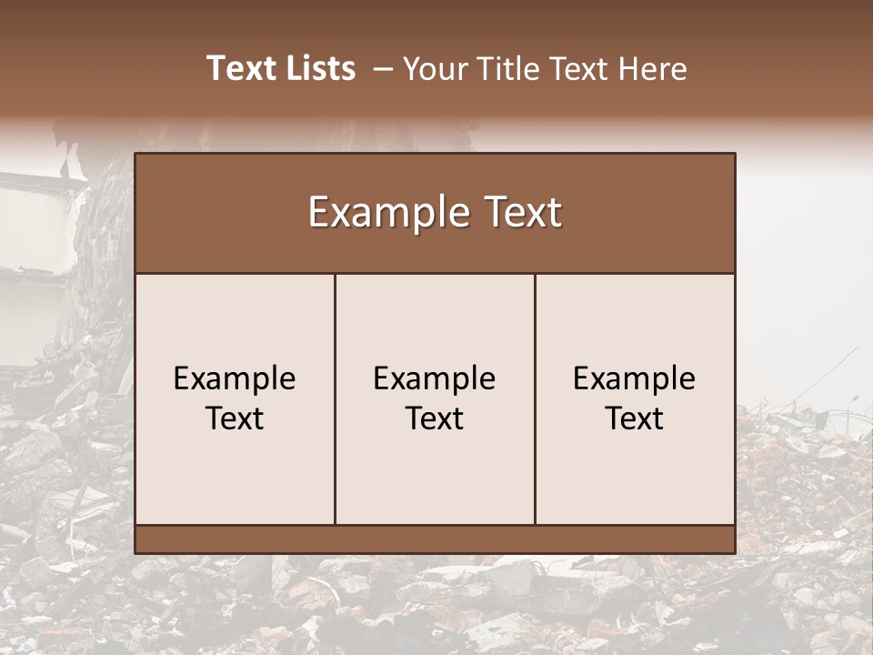 Destroyed Building PowerPoint Template