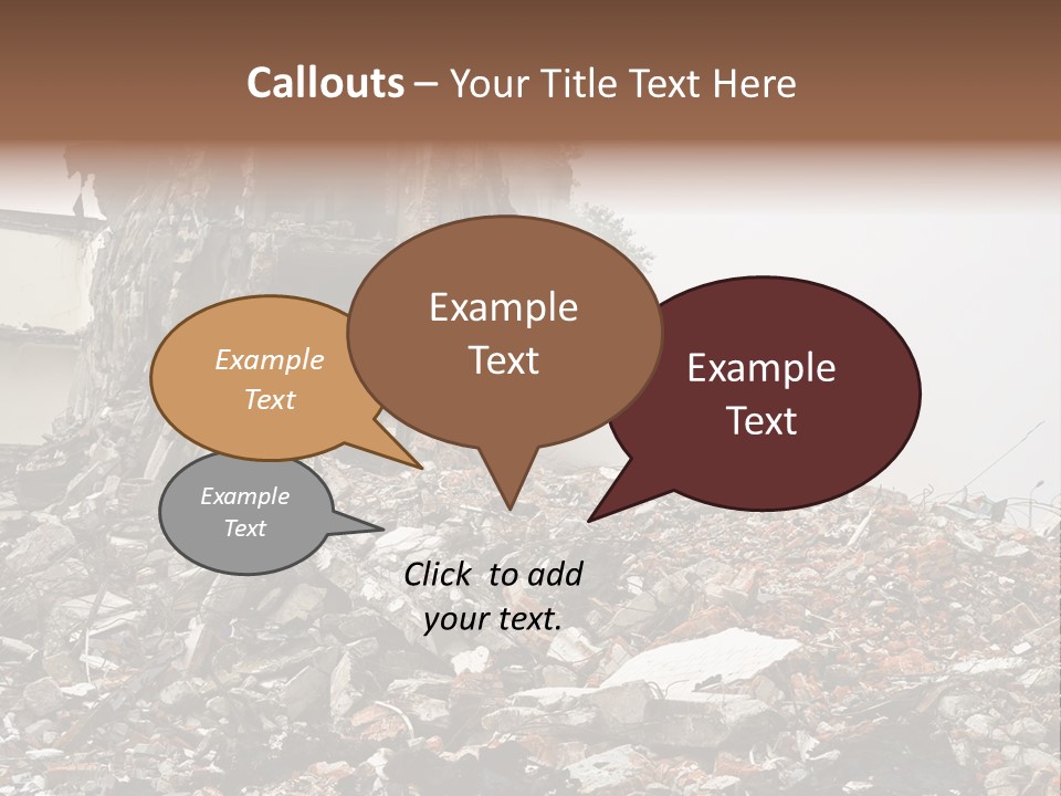 Destroyed Building PowerPoint Template