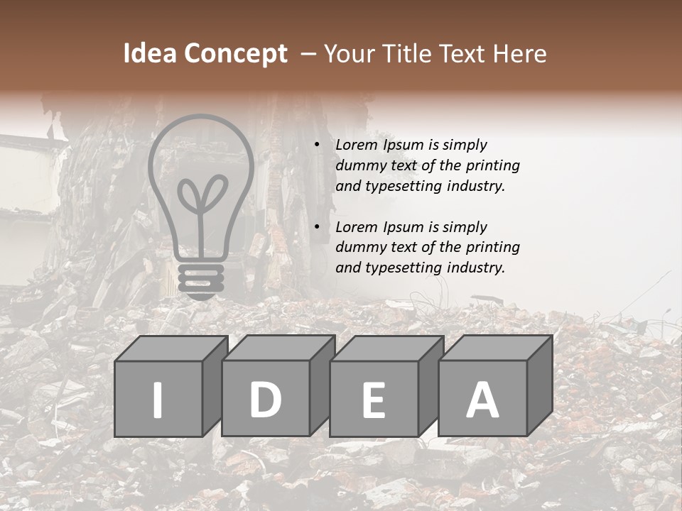 Destroyed Building PowerPoint Template