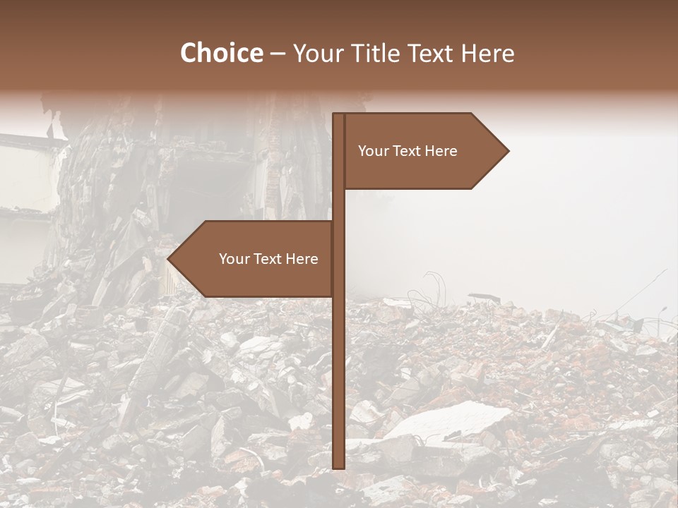 Destroyed Building PowerPoint Template