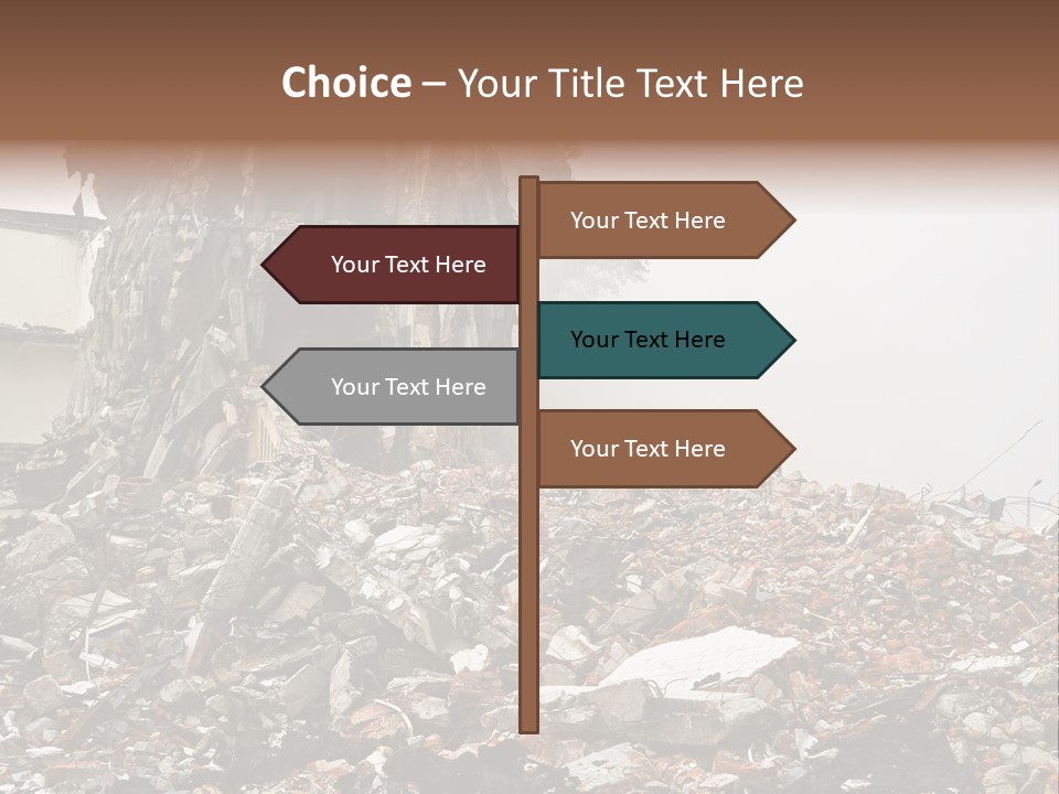 Destroyed Building PowerPoint Template