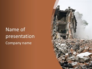 Destroyed Building PowerPoint Template