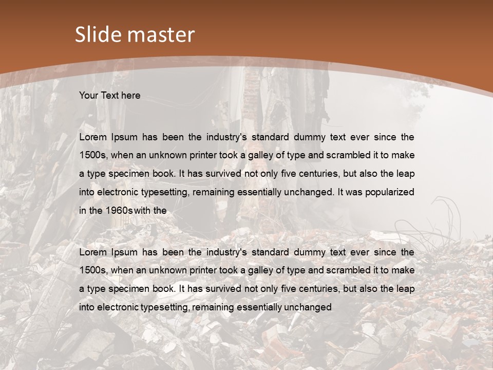 Destroyed Building PowerPoint Template