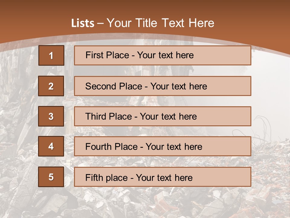 Destroyed Building PowerPoint Template