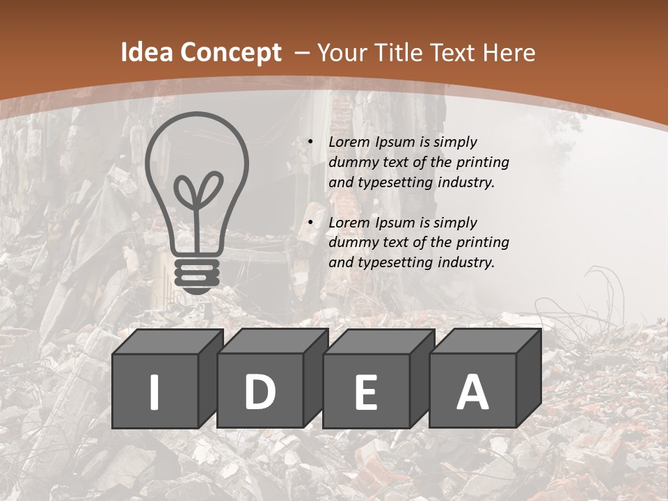 Destroyed Building PowerPoint Template