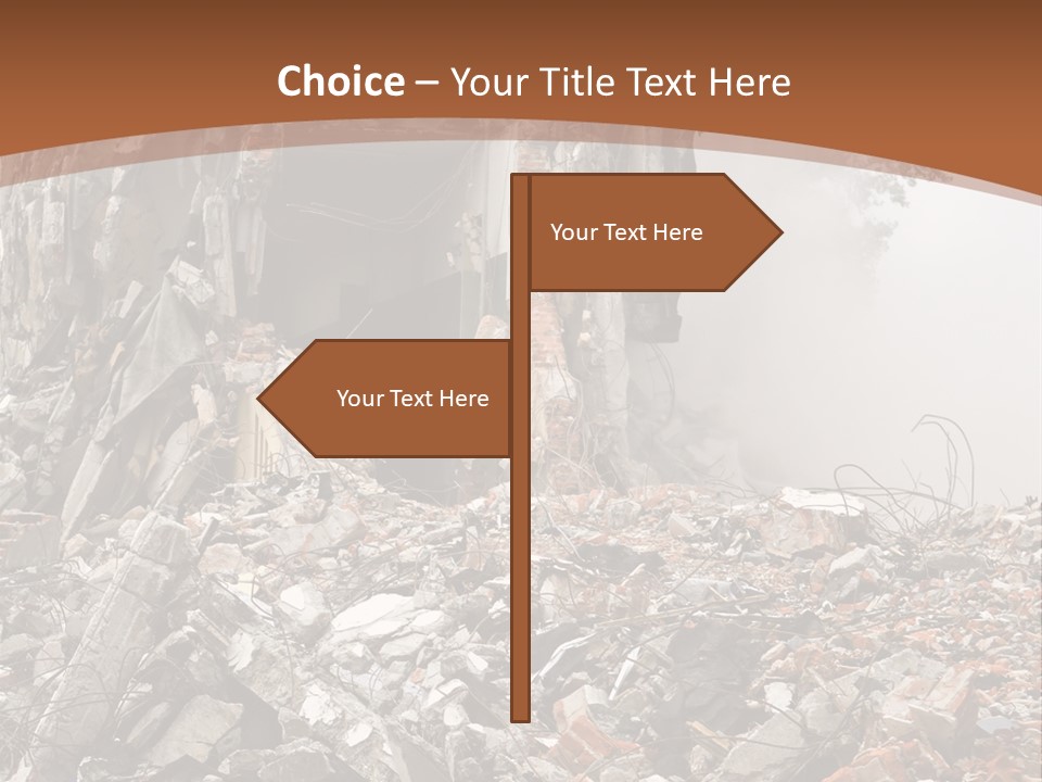 Destroyed Building PowerPoint Template