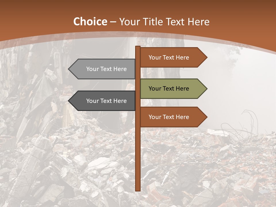 Destroyed Building PowerPoint Template