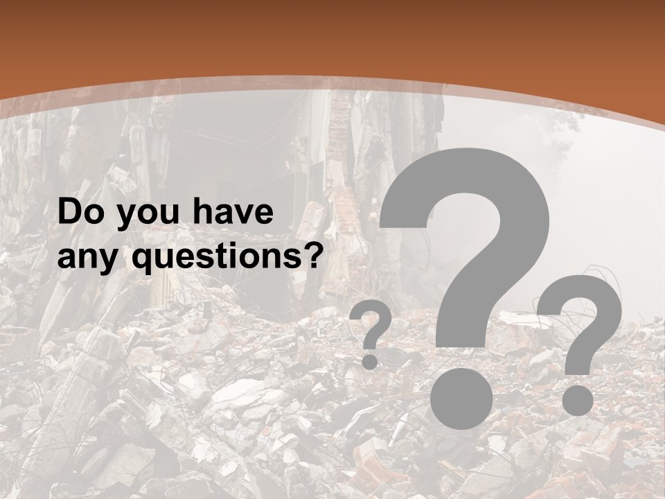 Destroyed Building PowerPoint Template