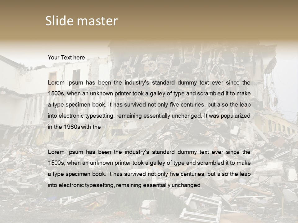 Destroyed Building PowerPoint Template