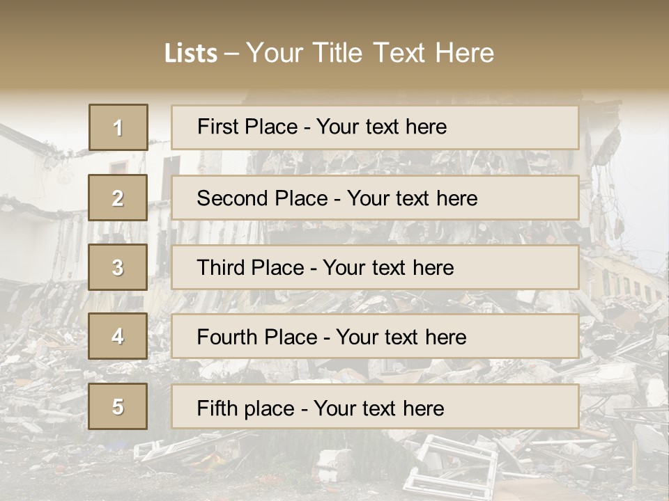 Destroyed Building PowerPoint Template