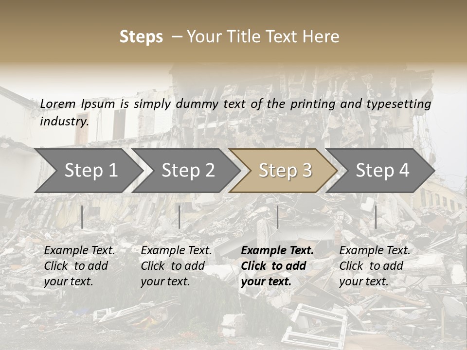 Destroyed Building PowerPoint Template