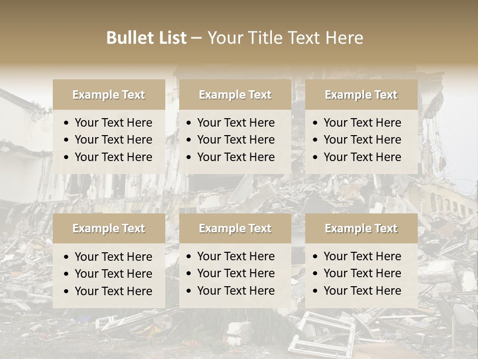 Destroyed Building PowerPoint Template