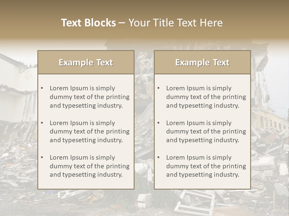 Destroyed Building PowerPoint Template
