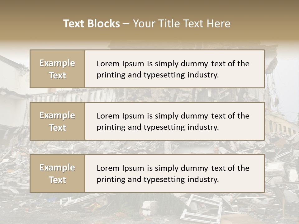 Destroyed Building PowerPoint Template