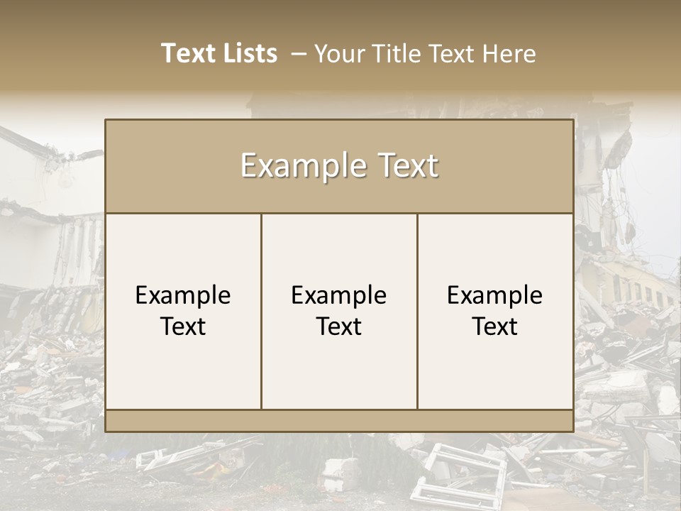 Destroyed Building PowerPoint Template