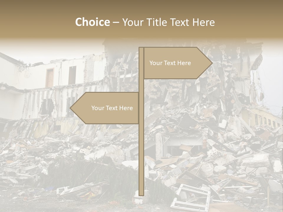 Destroyed Building PowerPoint Template