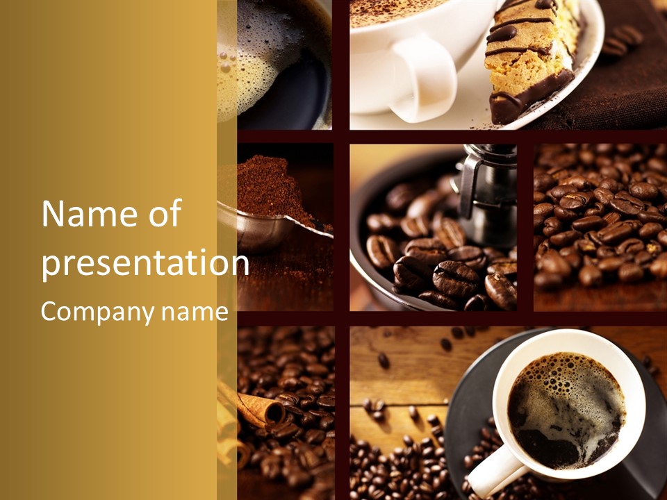 Coffee Collage PowerPoint Template