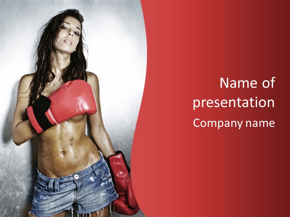 Female Boxer PowerPoint Template