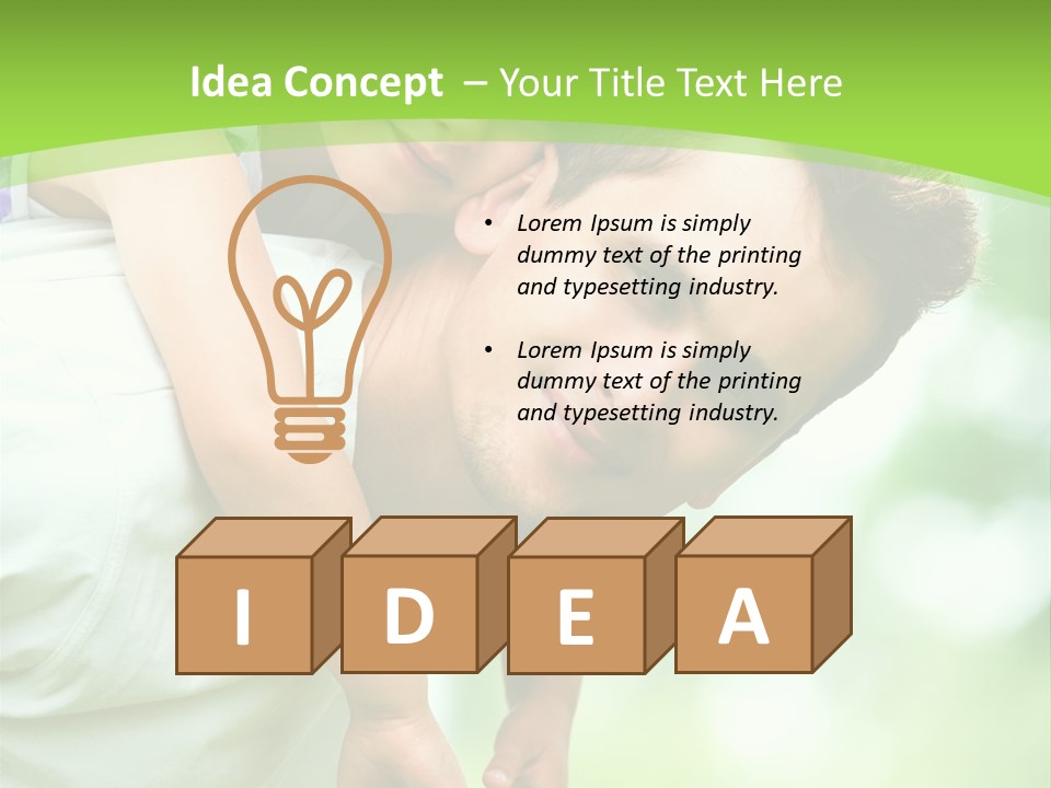 Fathers Day Greetings PowerPoint Template