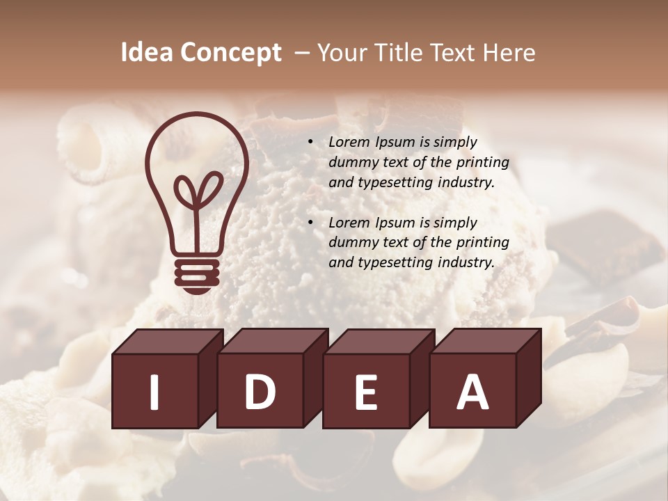 Chocolate Ice Cream PowerPoint Template