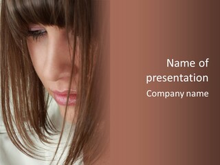 Model Hairstyle People PowerPoint Template