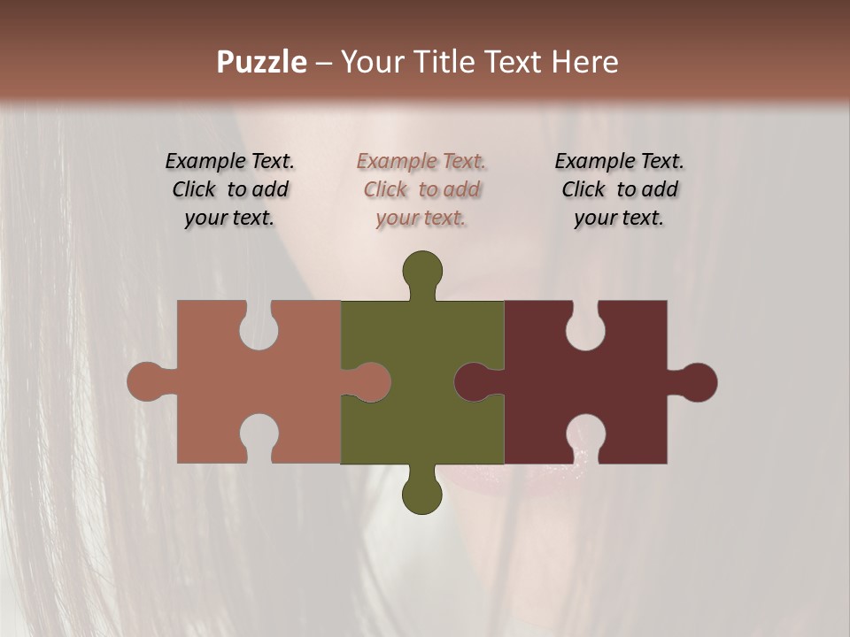 Model Hairstyle People PowerPoint Template