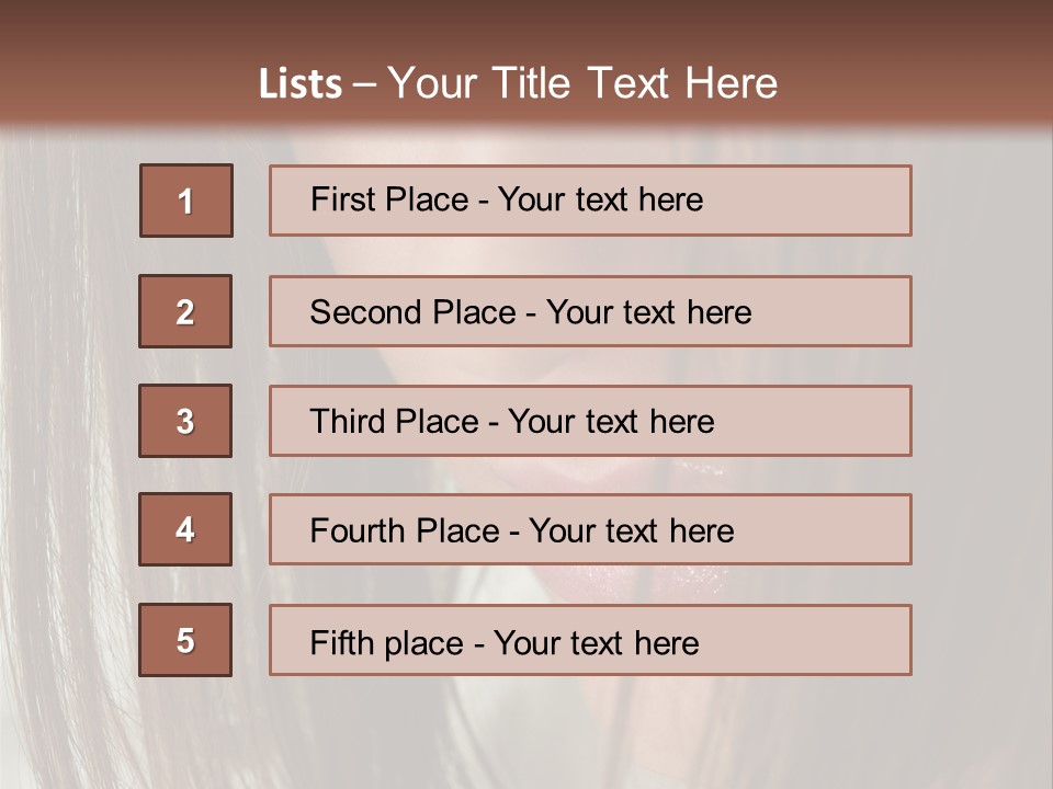 Model Hairstyle People PowerPoint Template